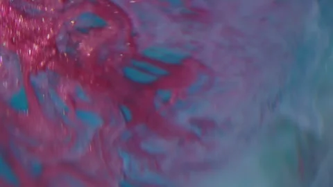 Vertical dye spill blur paint wave sparkling smoke Stock Footage 332627971