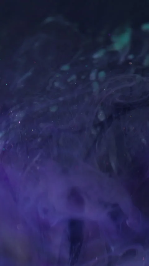 Vertical dye spill blur paint wave sparkling cube Stock Footage 339769728