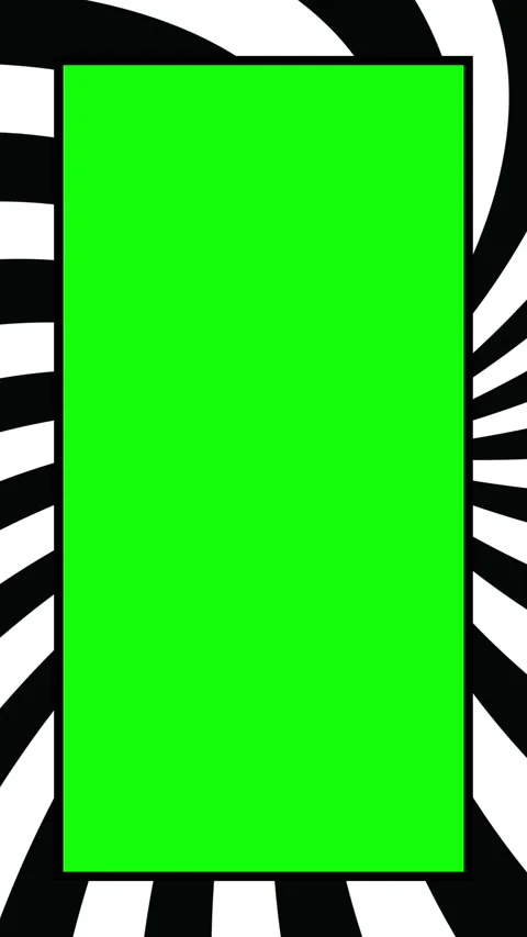Vertical dynamic Black and White Radial Burst with Green Screen Elements Video stock 331699912