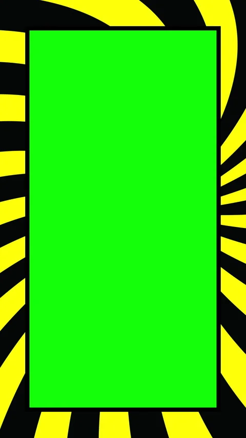 Vertical dynamic Black and Yellow Radial Burst with Green Screen Elements Video stock 331699916