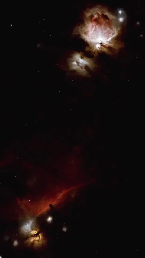 Vertical Dynamic Red Nebula Galaxy Motion Backdrop Space Background Stock Footage 327668772