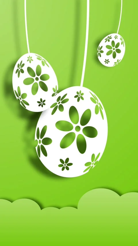 Vertical Easter Sunday Animation Background Loop 库存影片 345772397