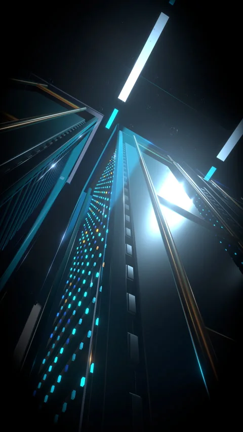 Vertical edgy dramatic profile angle showcasing a massive, Vertical 9:16 4K Stock Footage 338214910