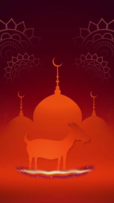 Vertical Eid Al Adha Background 4K Stock Footage 341879997