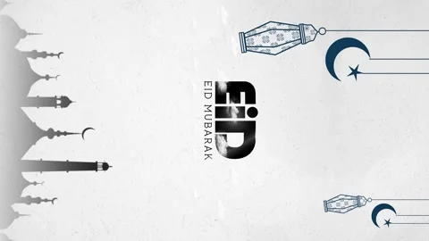 Vertical Eid Mubarak animation 4K celebration 動画素材 280126268