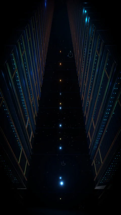 Vertical elevated isometric vantage point observing a massive, Vertical 9:16 4K Stock Footage 338215555