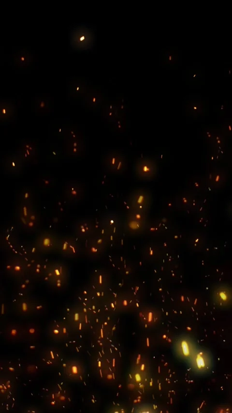 Vertical Embers Rising on the Night Wind 4K Loop Stock Footage 268508348