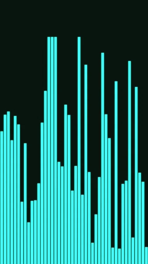 Vertical Emerald Audio Spectrum Bars Music Visualizer Loop 2 스톡 동영상 339135309