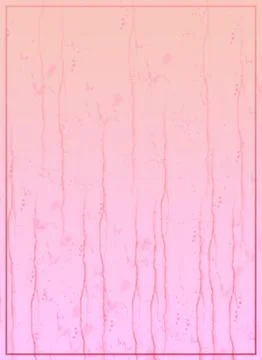 Vertical Empty Pink Frame On Soft Pink Lines Background Stock Illustration