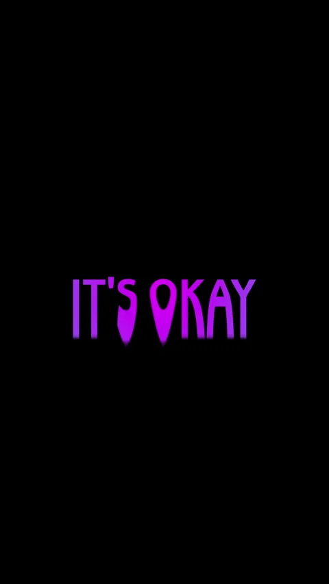 Vertical Endless animation of the phrase IT IS OKAY melting downward in colorful Stock Footage 314751399