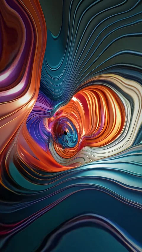 A vertical endless loop of animated psychedelic elastic texture tunnel. Stock Footage 281547682