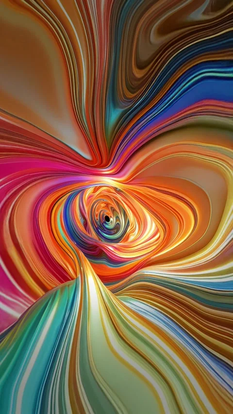 A vertical endless loop of animated psychedelic elastic texture tunnel. Stock Footage 281547785
