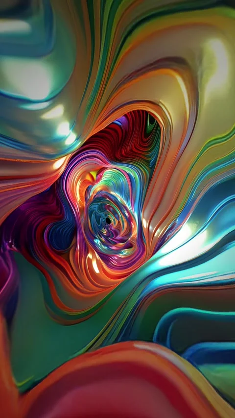 A vertical endless loop of animated psychedelic elastic texture tunnel. Stock Footage 281547898