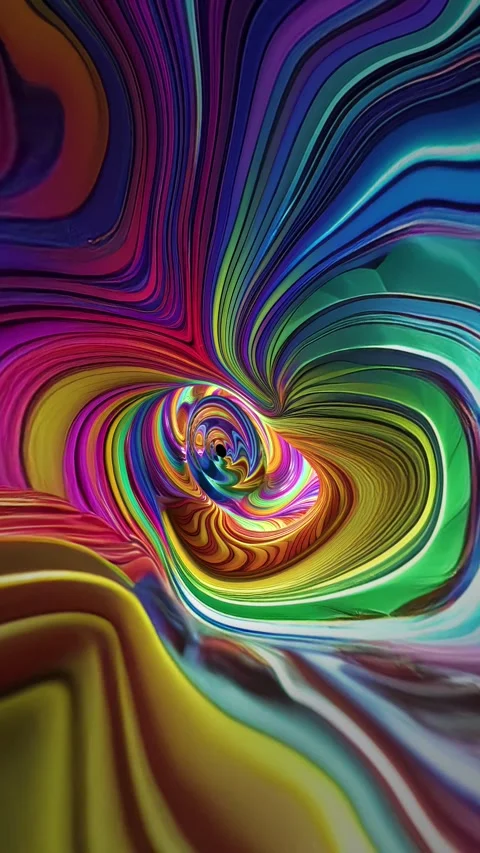 A vertical endless loop of animated psychedelic elastic texture tunnel. Stock Footage 281547987