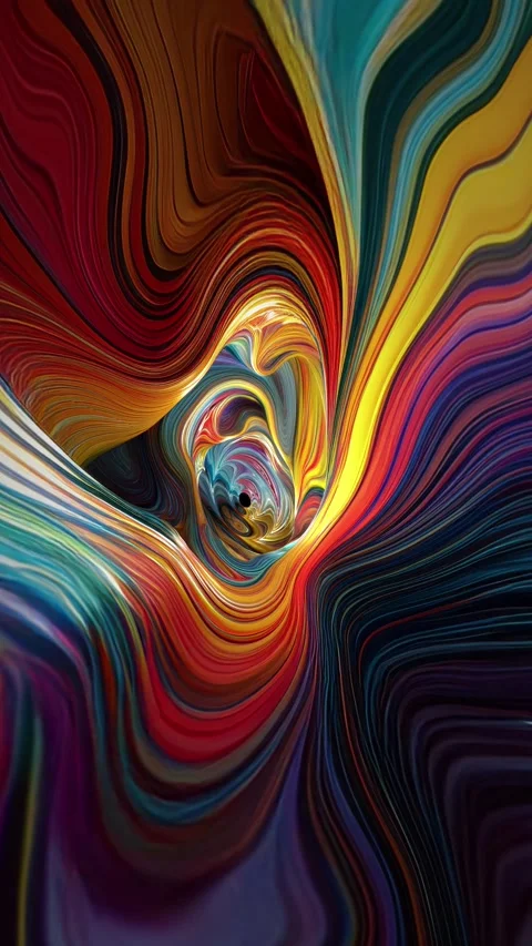 A vertical endless loop of animated psychedelic elastic texture tunnel. Stock Footage 281547991