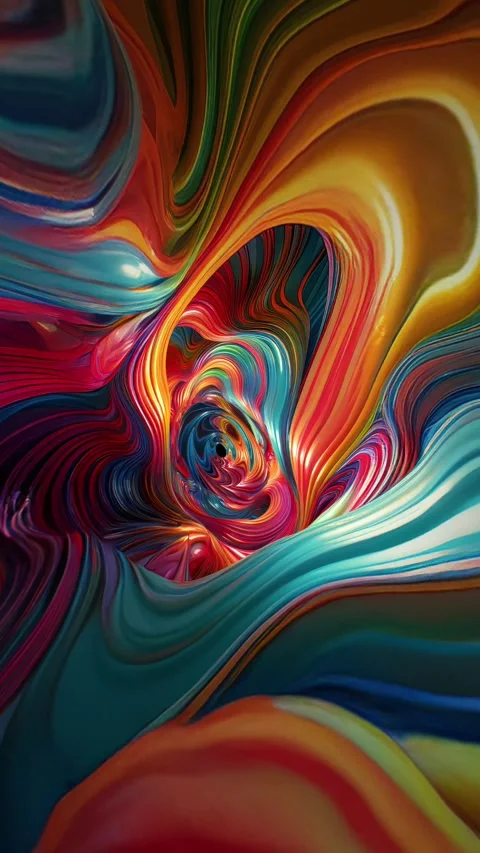 A vertical endless loop of animated psychedelic elastic texture tunnel. Stock Footage 281547993
