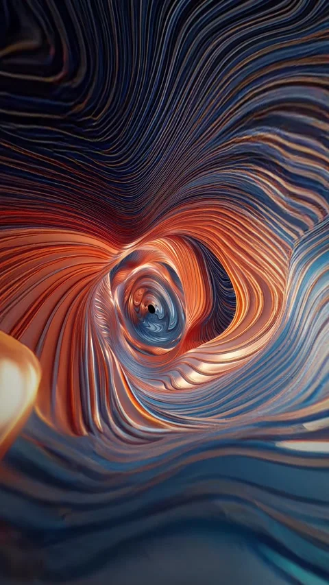 A vertical endless loop of animated psychedelic elastic texture tunnel. Stock Footage 281548005