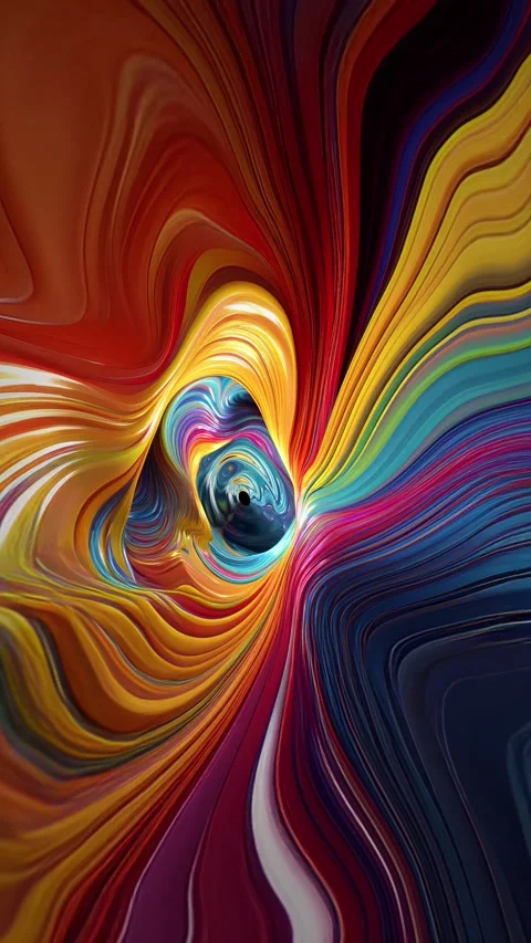 A vertical endless loop of animated psychedelic elastic texture tunnel. Stock Footage 281548077