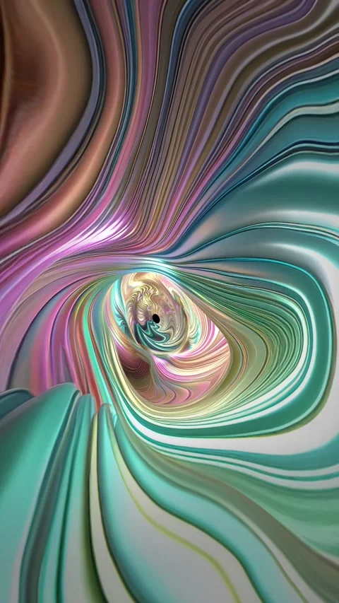 A vertical endless loop of animated psychedelic elastic texture tunnel. Stock Footage 281548084
