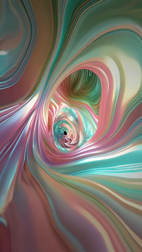 A vertical endless loop of animated psychedelic elastic texture tunnel. Stock Footage 281548085