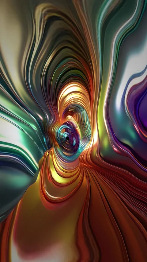 A vertical endless loop of animated psychedelic elastic texture tunnel. Stock Footage 281548121
