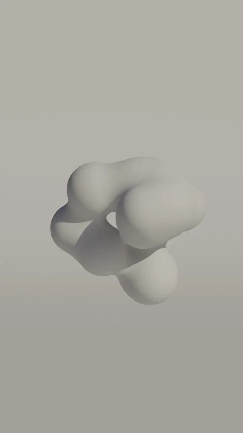 Vertical Ethereal White Seamless Abstract Warping Metabal on white background. Stock Footage 241005252
