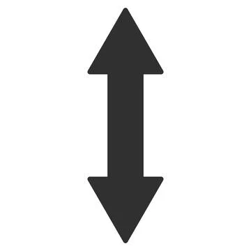 Vertical Exchange Arrow Flat Icon Image Stock Illustration