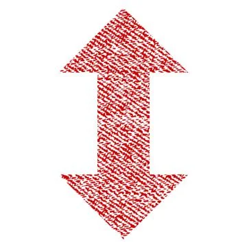 Vertical Exchange Arrows Fabric Textured Icon Stock Illustration