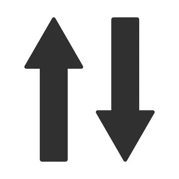 Vertical Exchange Arrows Flat Icon Illustration 스톡 일러스트