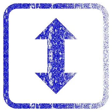 Vertical Exchange Arrows Framed Textured Icon イラスト素材