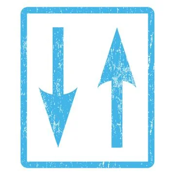 Vertical Exchange Arrows Icon Rubber Stamp Ilustración de archivo