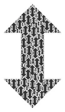 Vertical Exchange Arrows Recursion Composition of Itself Icons Stock Illustration