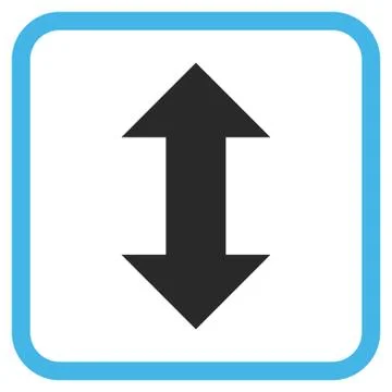 Vertical Exchange Arrows Vector Icon In a Frame 스톡 일러스트