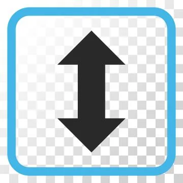 Vertical Exchange Arrows Vector Icon In a Frame 스톡 일러스트