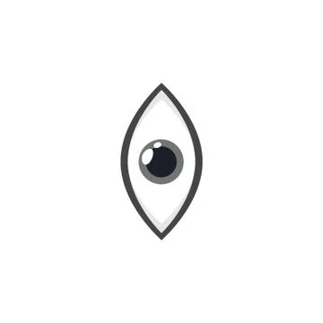 Vertical eye logo. Isolated Vector Illustration Stock Illustration
