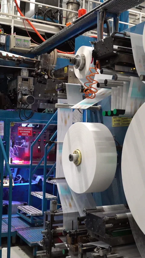 Vertical, Fabric production,Diaper Stock Footage 304363495