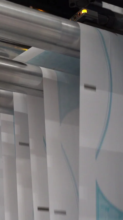 Vertical, Fabric production,Diaper Stock-Footage 304364274