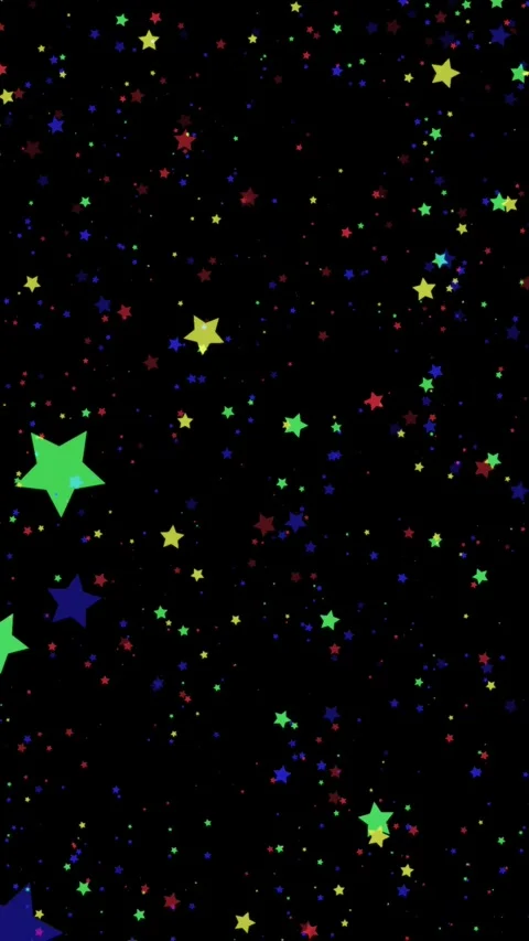 Vertical Falling Colorful Stars Particles 4K Loop Overlay Vídeos de archivo 336304079