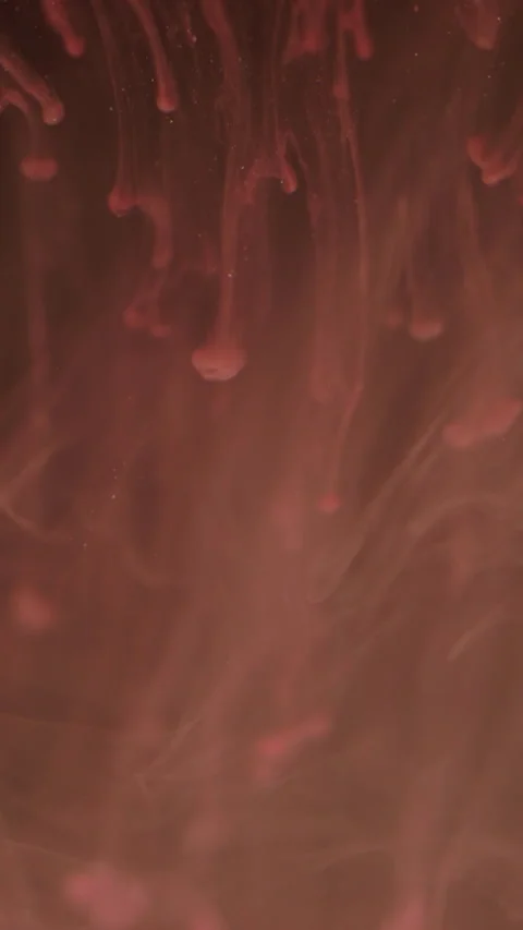 Vertical falling paint drop blur fog ink liquid Stock Footage 314243472