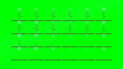 Vertical Farm Racks With Plants Growing Upward on Green Screen Video stock 342000979