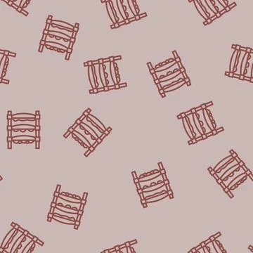 Vertical farming environmental line vector seamless pattern Stock Illustration