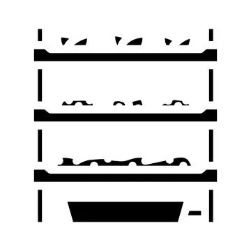 Vertical farming rack agri tech glyph icon vector illustration Stock Illustration