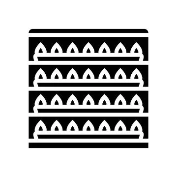 Vertical farming rack agri tech glyph icon vector illustration Stock Illustration
