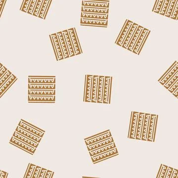 Vertical farming rack agri tech glyph seamless pattern Stock Illustration