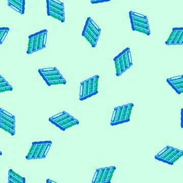 Vertical farming rack agri tech isometric icon seamless pattern 스톡 일러스트