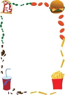 Vertical Fast Food Frame Stock Illustration