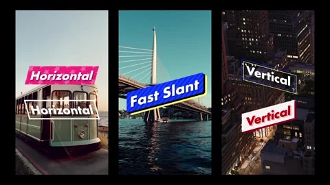 Vertical Fast Slant Lower Thirds Stock After Effects