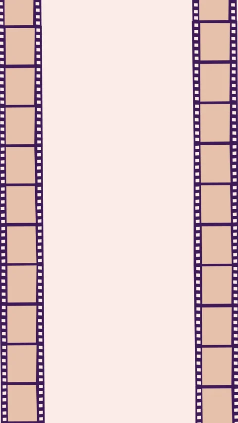 Vertical Film Strip Frame Background with Vintage Cinema Border for Looping Stock Footage 340374170