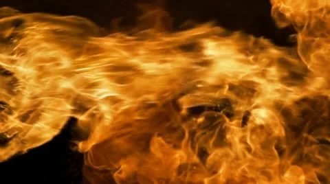 Vertical Fire Blast of Close Flame Slow Motion Stock Footage