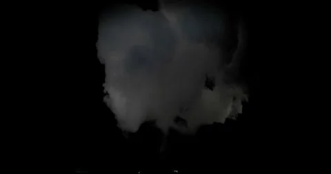 Vertical Fire Plume Atmospheric Layer against Black Video stock 334854117